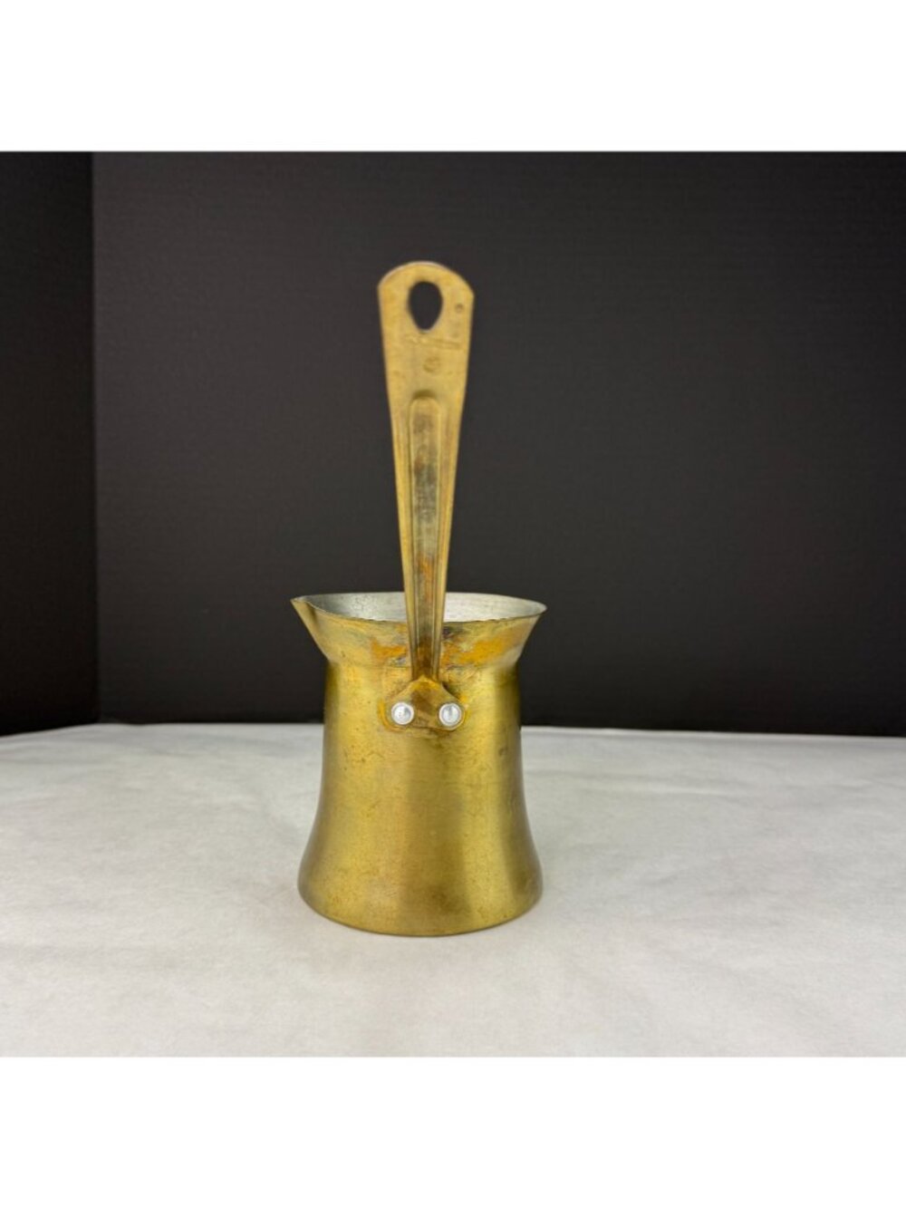 Vintage Brass Turkish Coffee Pot #8 - Picture 2 of 12